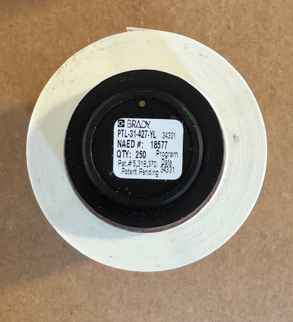 BRADY B-427 Yellow/Translucent 18577 PTL-31-427-YL 1″ x 1.5″ 250/Roll Ships FREE