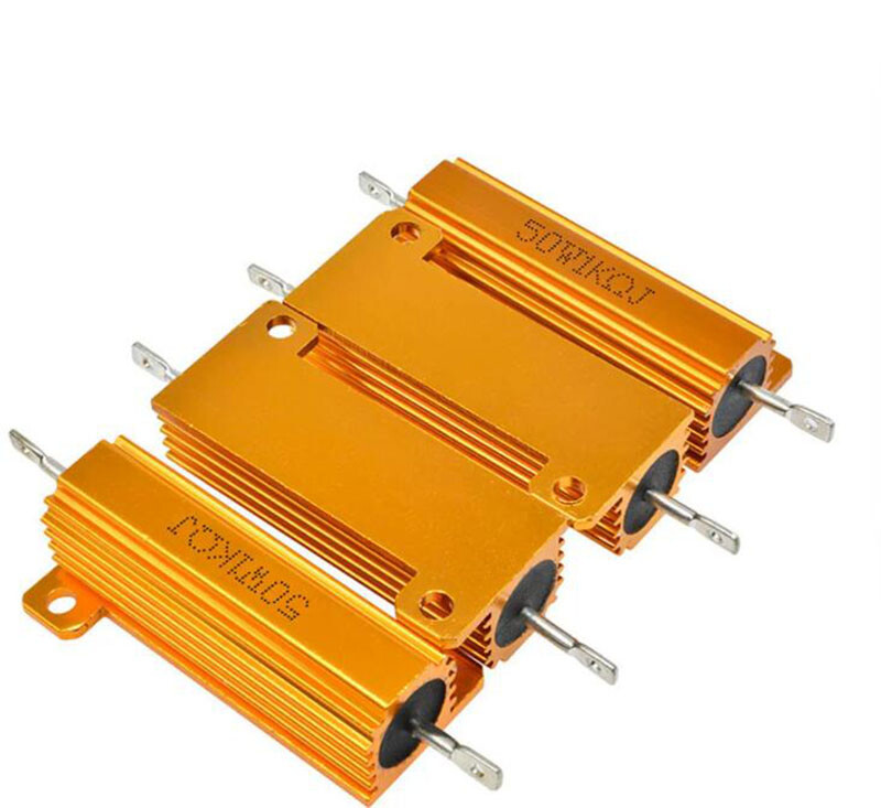 RX24 High-power Cement Resistor 50W/100W Gold Aluminum Shell 0.1-1k Ohm 0.1Ω-1kΩ