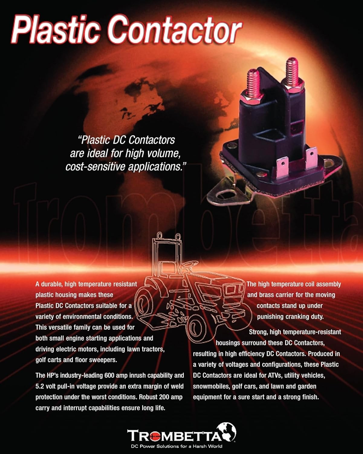 Snowmobile 12V Solenoid, Dust & Liquid Resistant