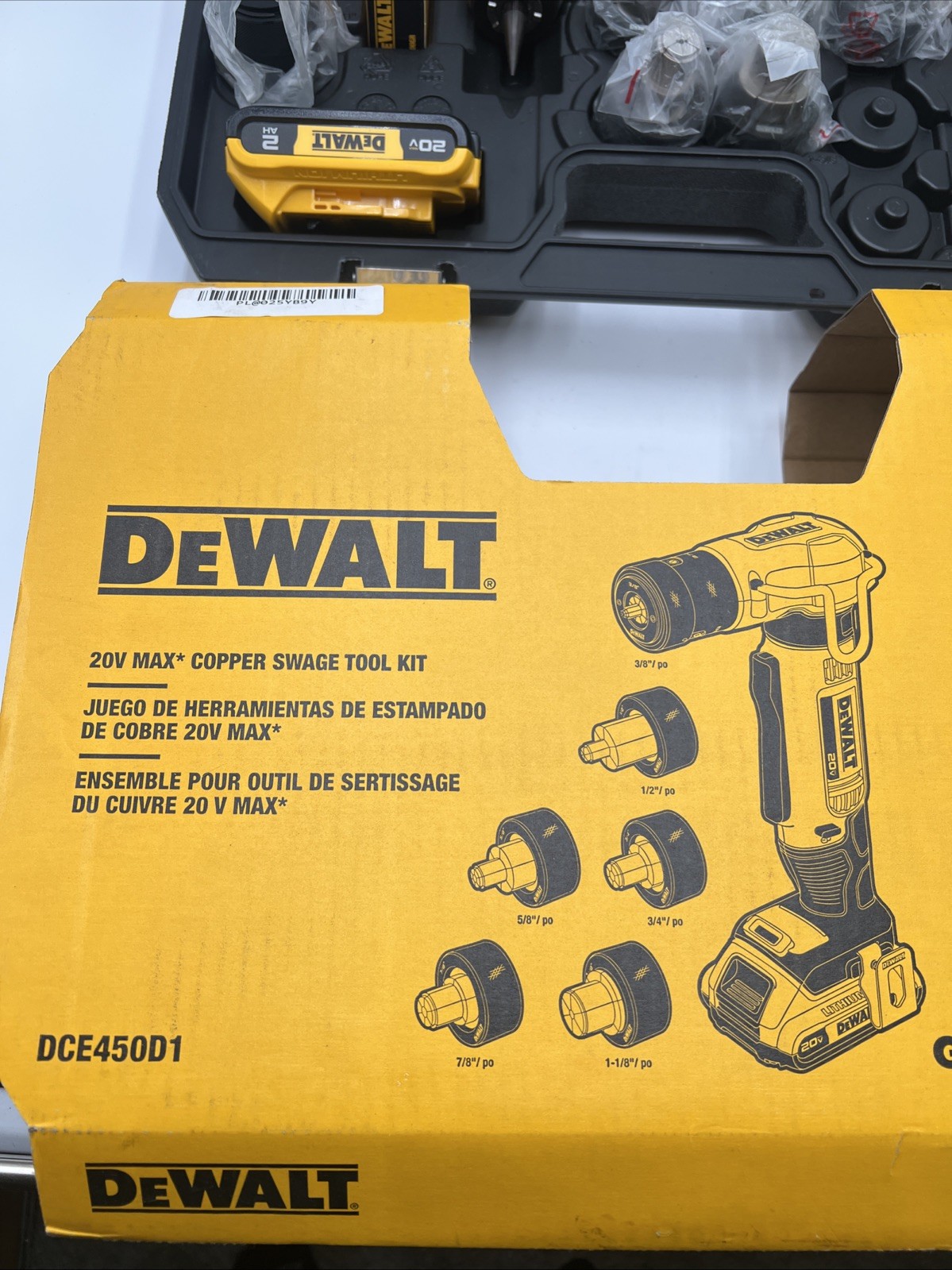 DEWALT DCE450D1 20V MAX Copper Swage Tool Kit – Battery/Charger Included