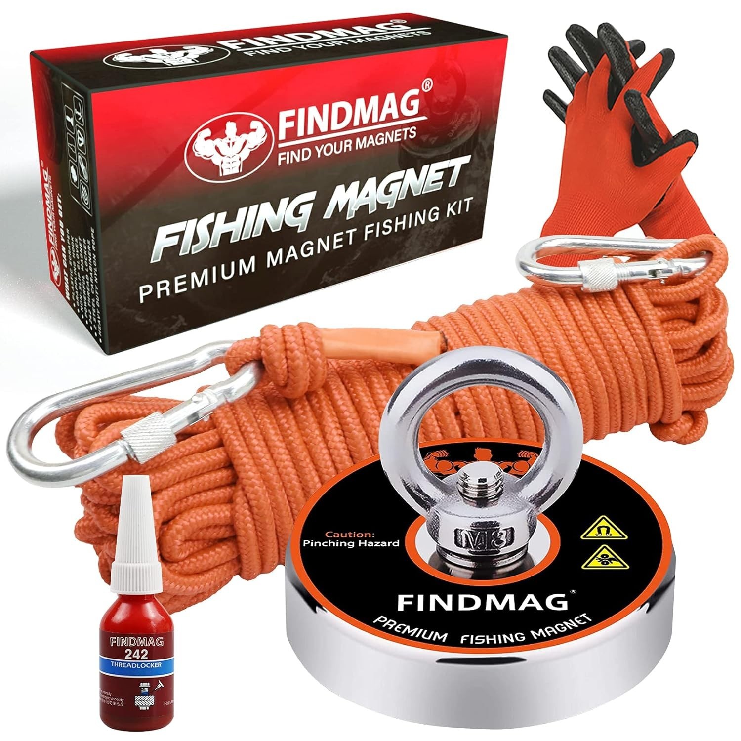 Complete 500 LBS Neodymium Magnetic Fishing Kit – Treasure Hunting Gear!