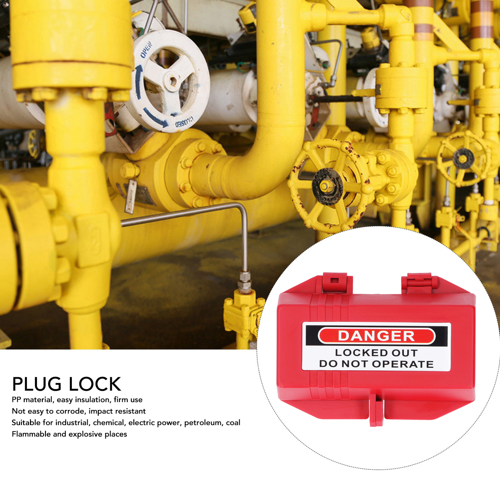 Plug Lock Power Cord Lockout Electrical Device Impact Resistant Isolation Box