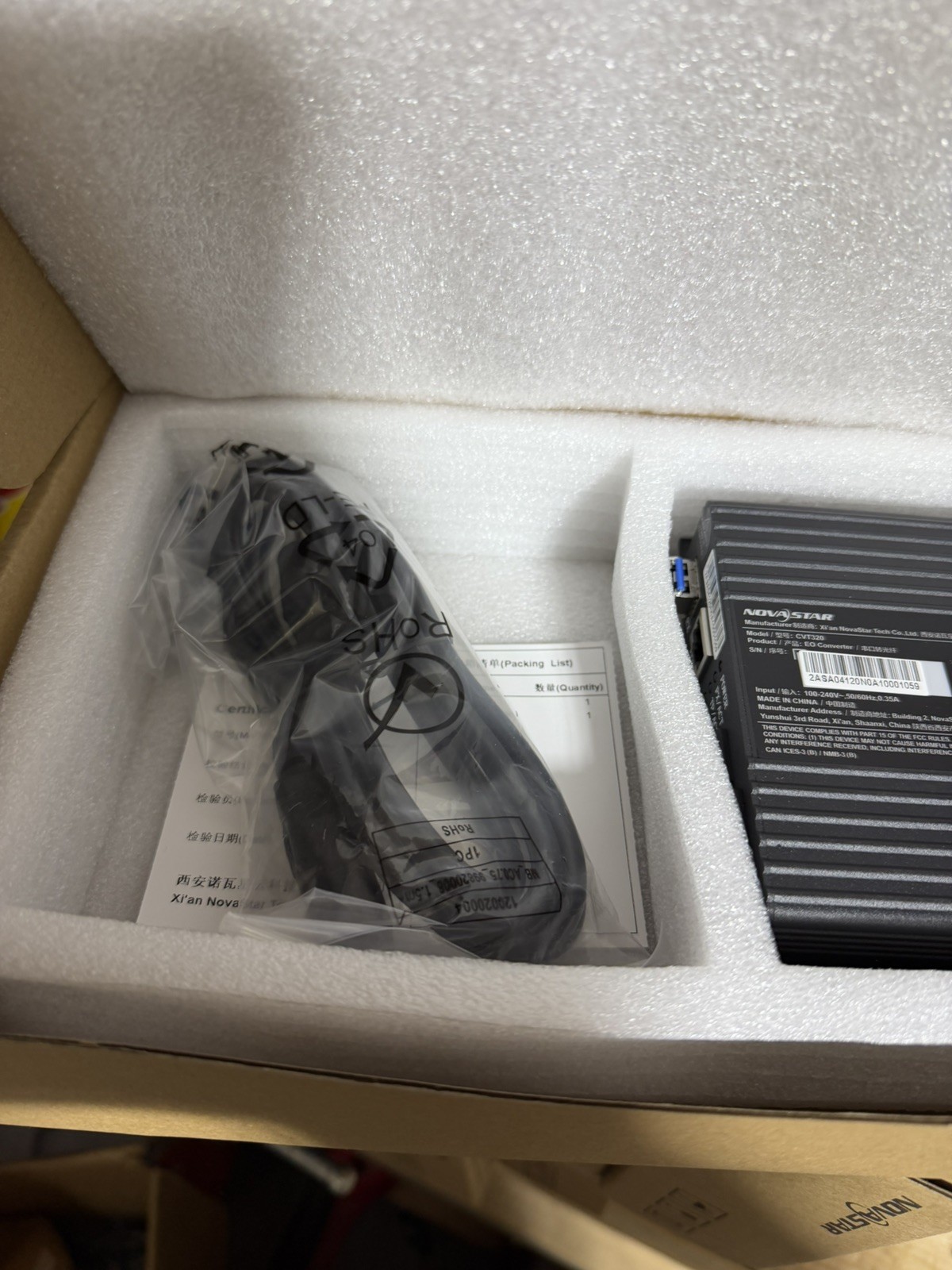 NOVASTAR CVT320 SM Fiber Converter.