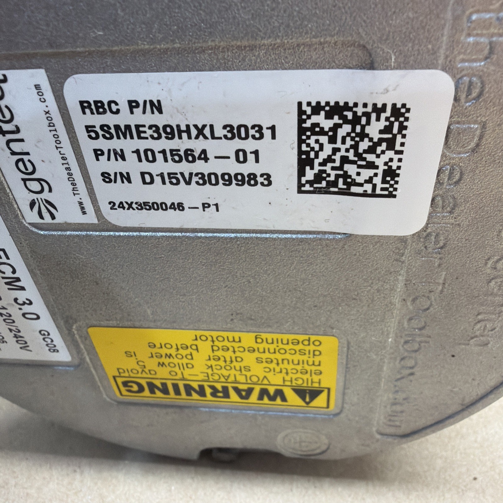 🔥 Genteq 5SME39HXL3031 ECM 3.0 Blower Motor 1/2HP 120/240V 101564-01 GC08