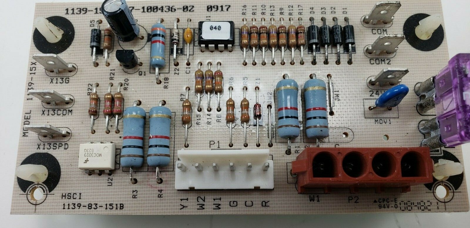 Rheem Fused Blower Control Board 47-100436-02 1139-151 1139-83-151B 1139-15X