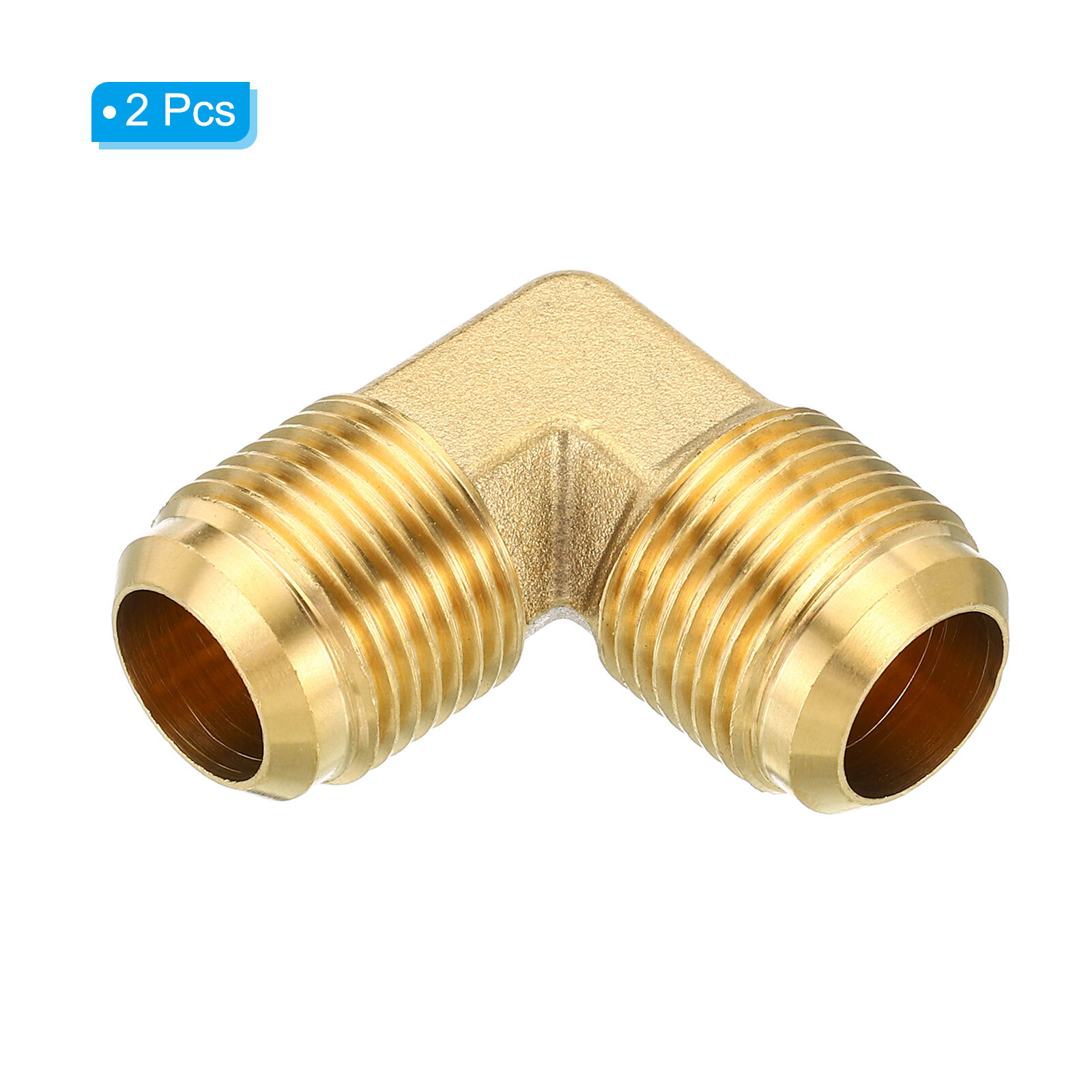 2 Pack 5/8″ x 5/8″ Brass Fitting Flare 90 Degree Elbow Tube Fitting