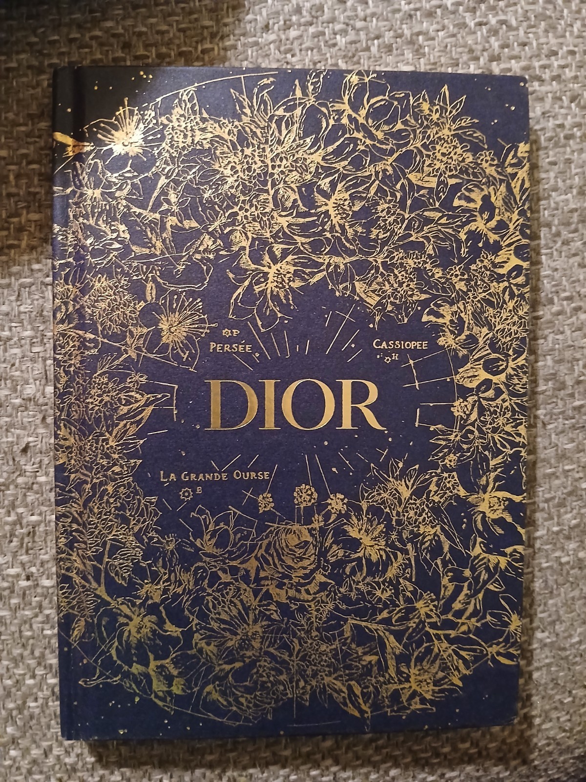 Christian Dior Small HC Notebook Journal 2022 Christmas Navy & Gold Celestial
