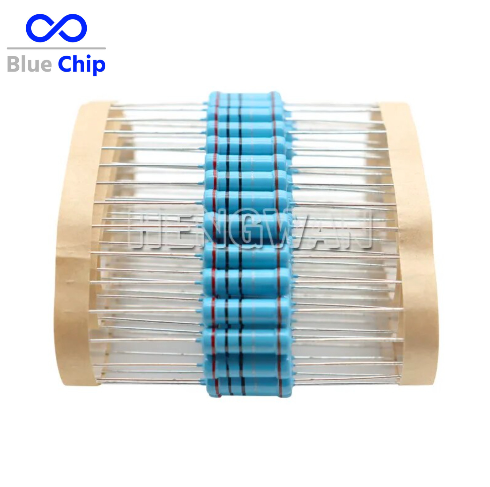 20pcs 2W Resistors Metal Film 1% 1 ohm to 1M ohm 163 values available