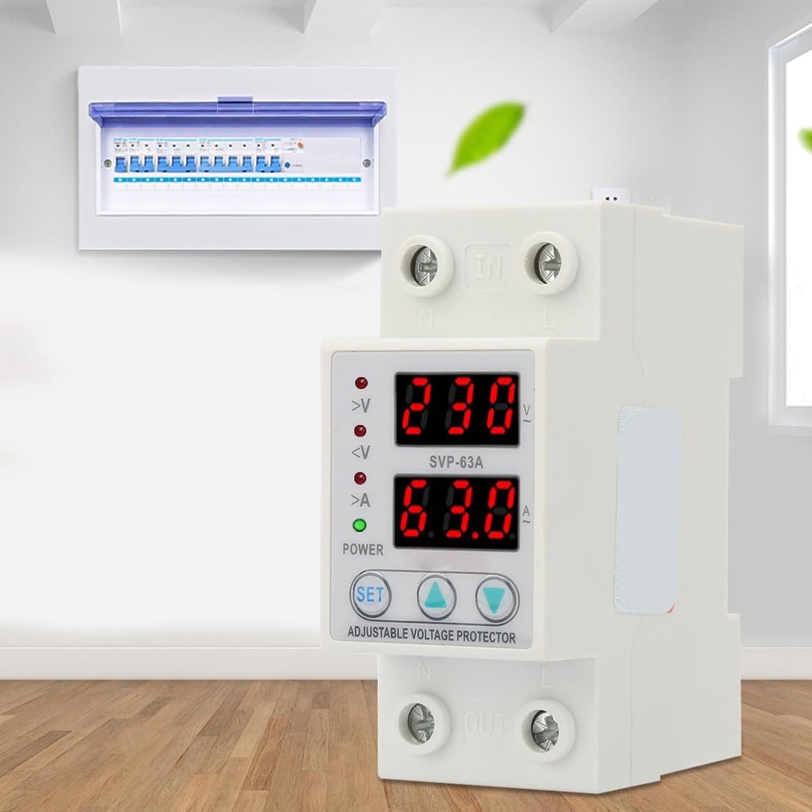 Estink Voltage Protective Device AC230V 63A Adjustable Current Protector