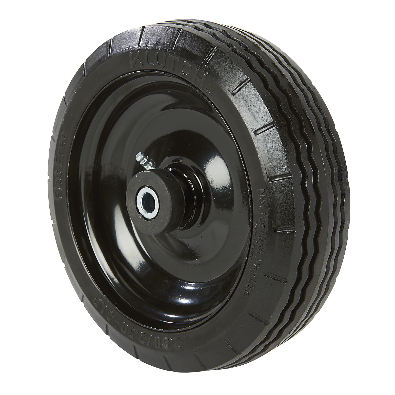 Klutch Flat-Free Cart Utility Tire Assembly, 2.80/2.50-4, Jag Tread