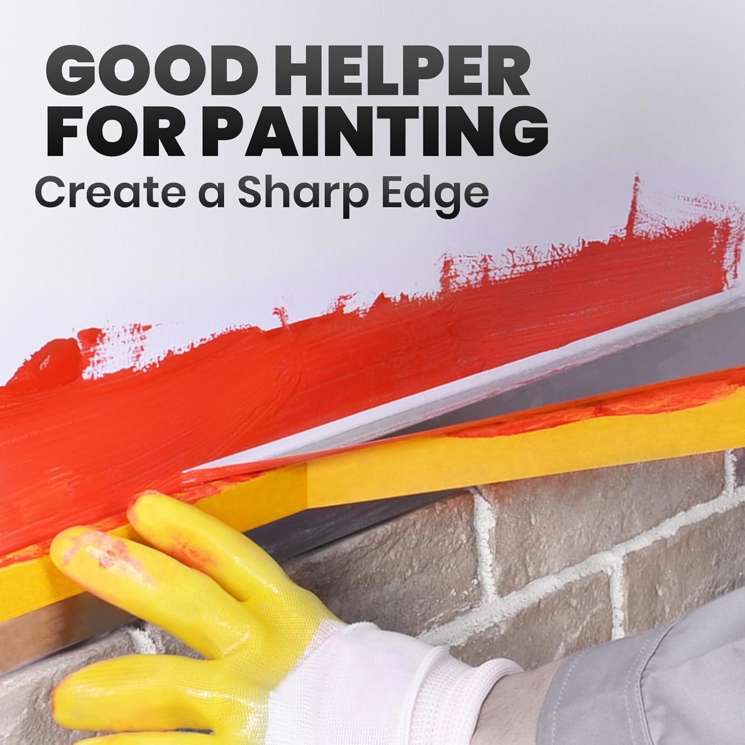 Yellow Painters Tape 14 Days Clean Remove for Home Wall Painting, Building