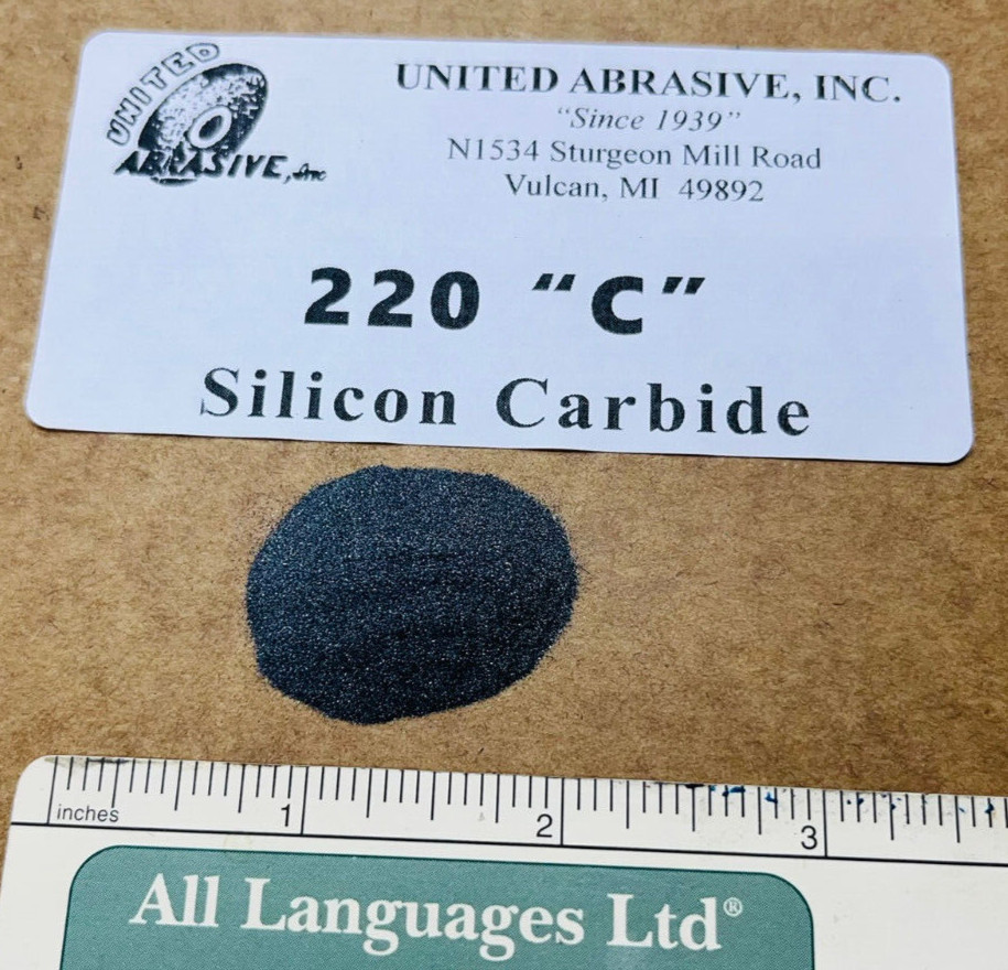 Silicon Carbide: 4 lbs – 220 Grit Fine – Polishing/Tumbling Abrasive Media