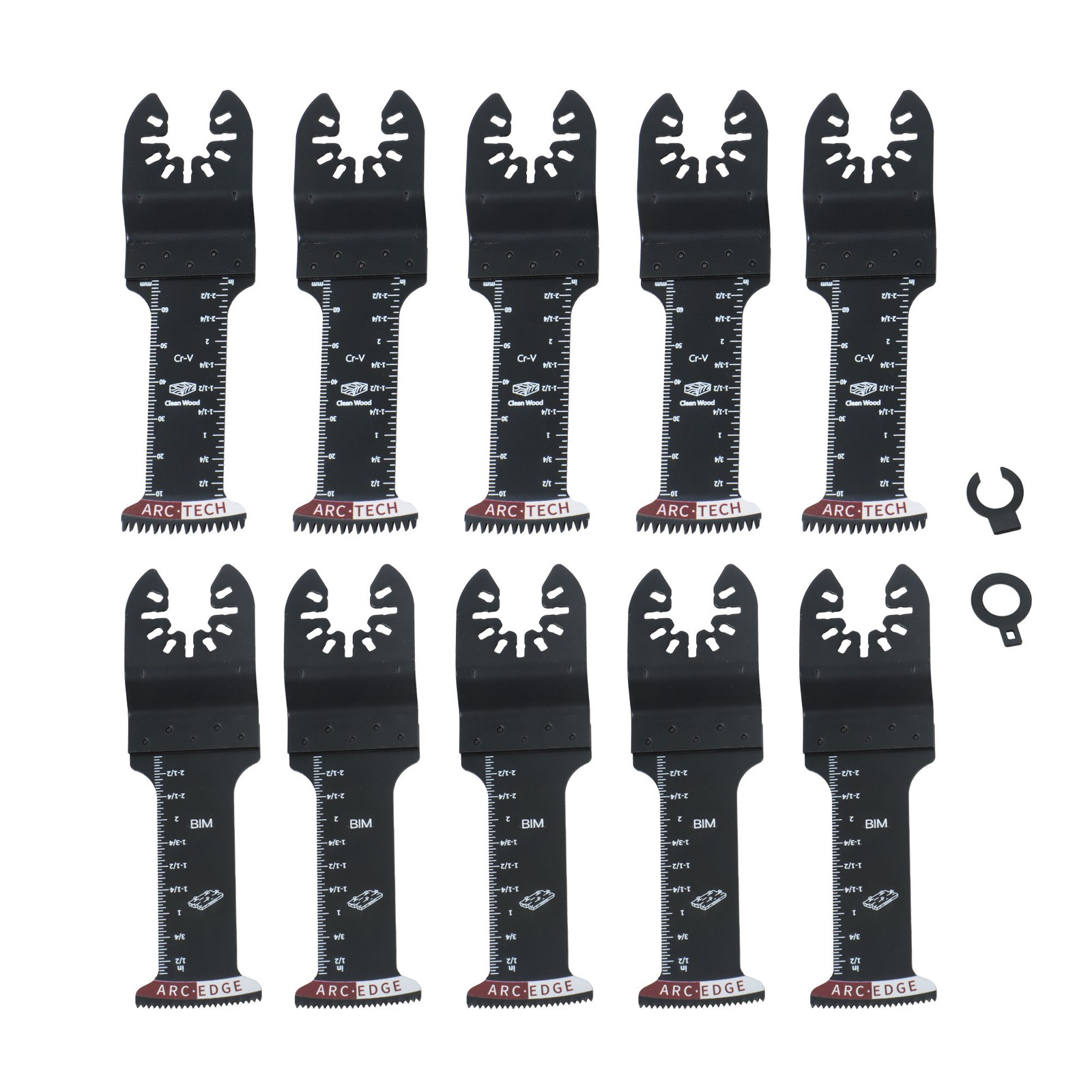 10PCS Extra Long Japanese Tooth Oscillating Saw Blades Bi-Metal Multi Tool Blade
