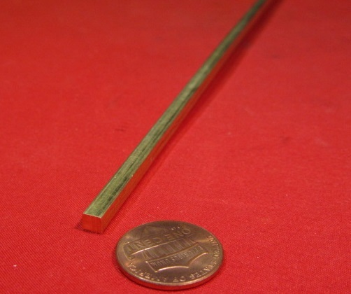 360 Brass Square Bar 5/32″ Thick x 5/32″ Wide x 36.0″ Length