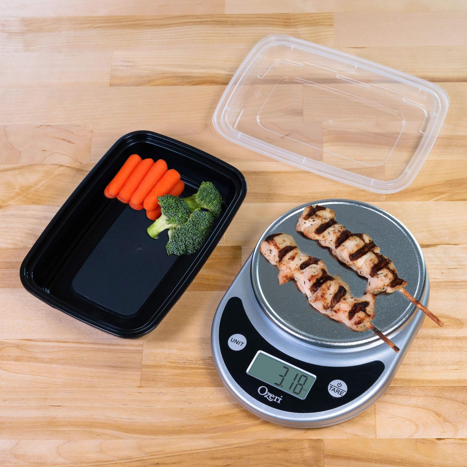 Freshware Meal Prep Containers 1 Compartment Food Storage 16OZ-150PK, Black