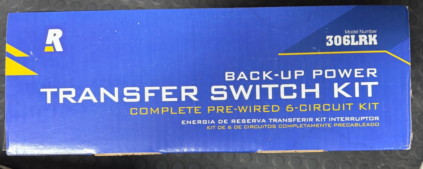 Reliance 306LRK 30Amp BackUp Power Manual Transfer Switch Kit PreWired 6-Circuit