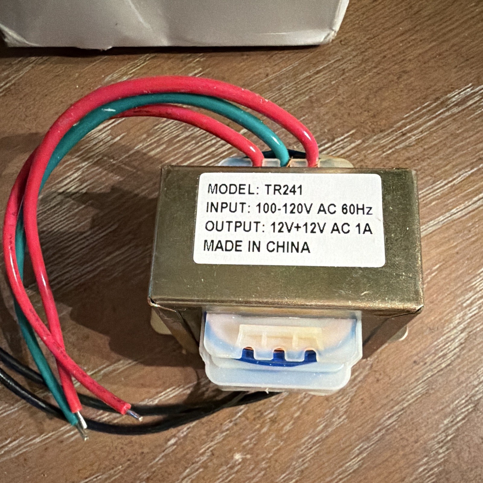 Philmore TR241 Power Transformer 100-120V 60Hz In 12V+12V AC Out 1A