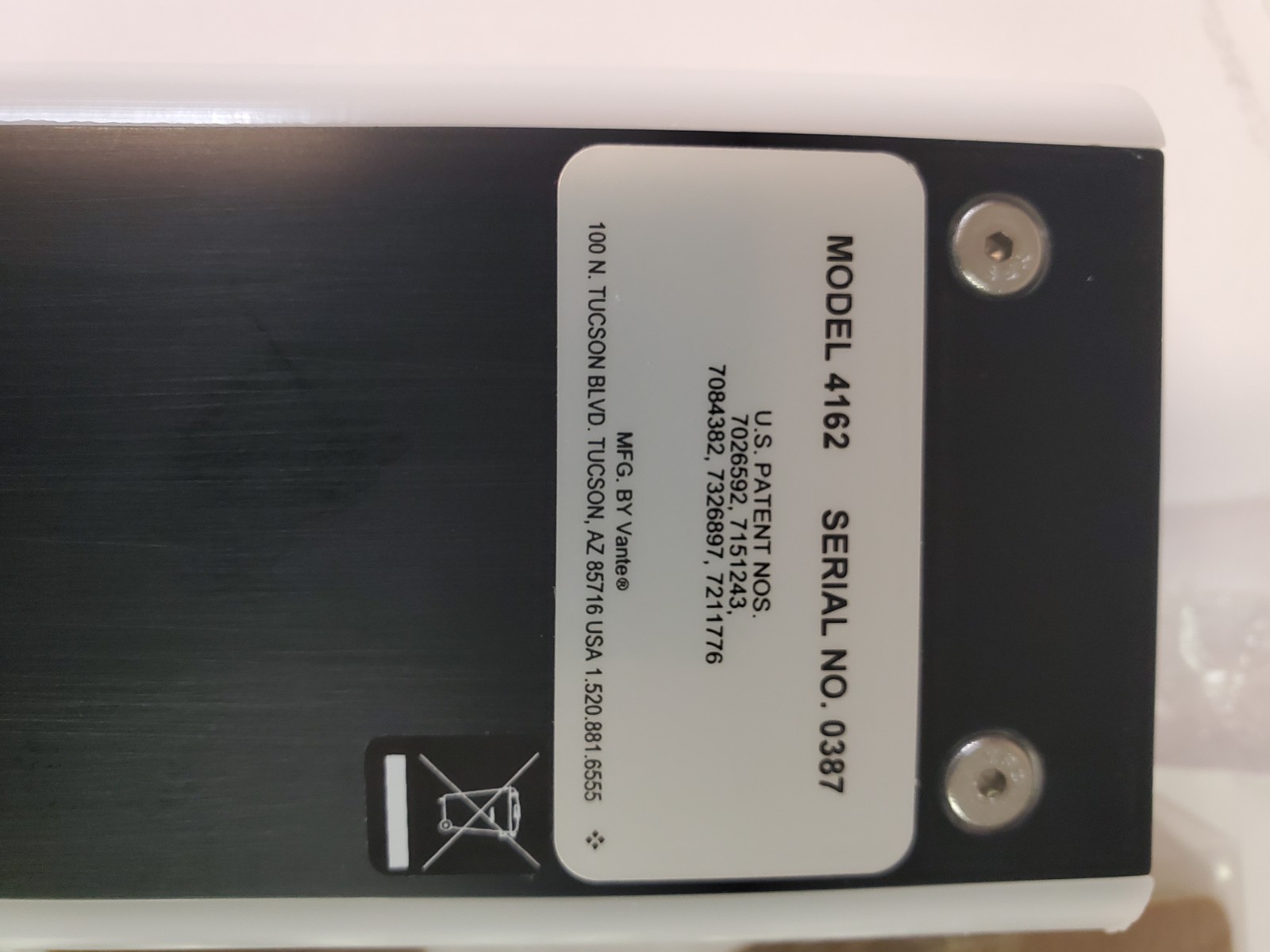 Vante Tube TPE Sealer Head Model 4161 With Cord Genuine OEM
