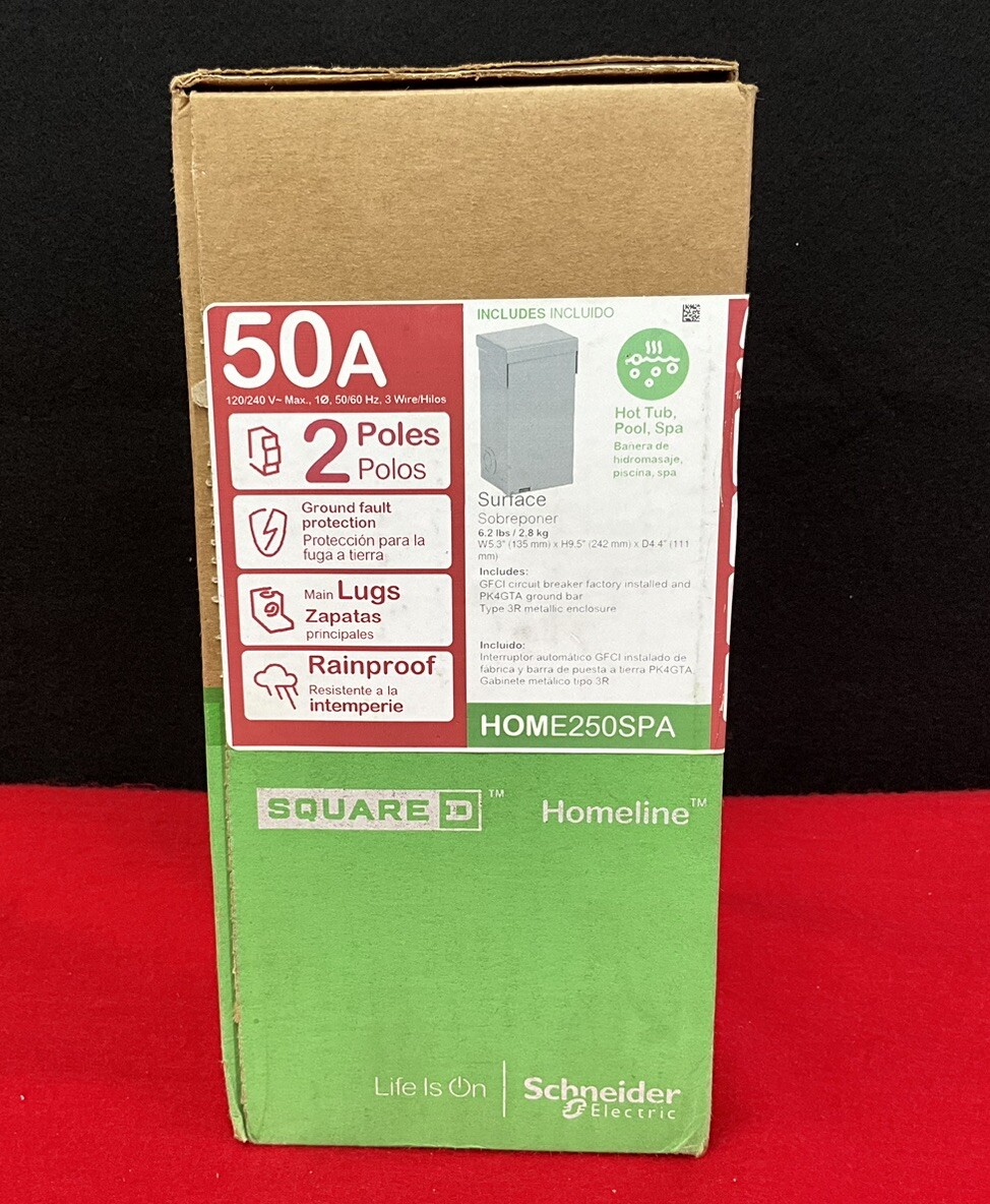 Square D HOME250SPA Homeline 50A Enclosed Main Breaker