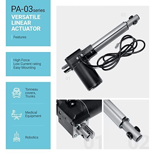 Progressive Automations 12V Linear Actuator 10 Inch Stroke 600 lbs Force