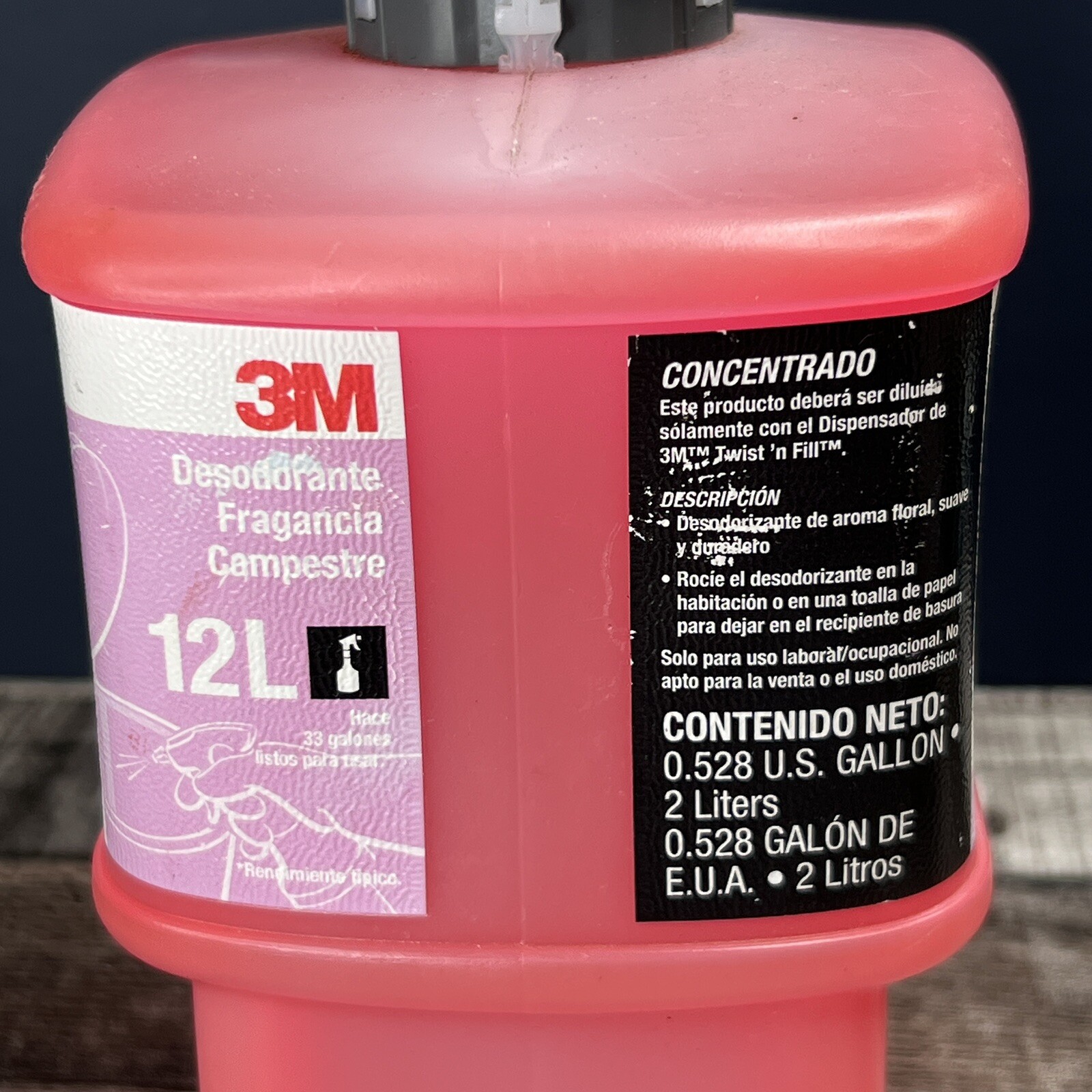 New 3M Deodorizer Country Day Scent Concéntrate 12L Gray Cap