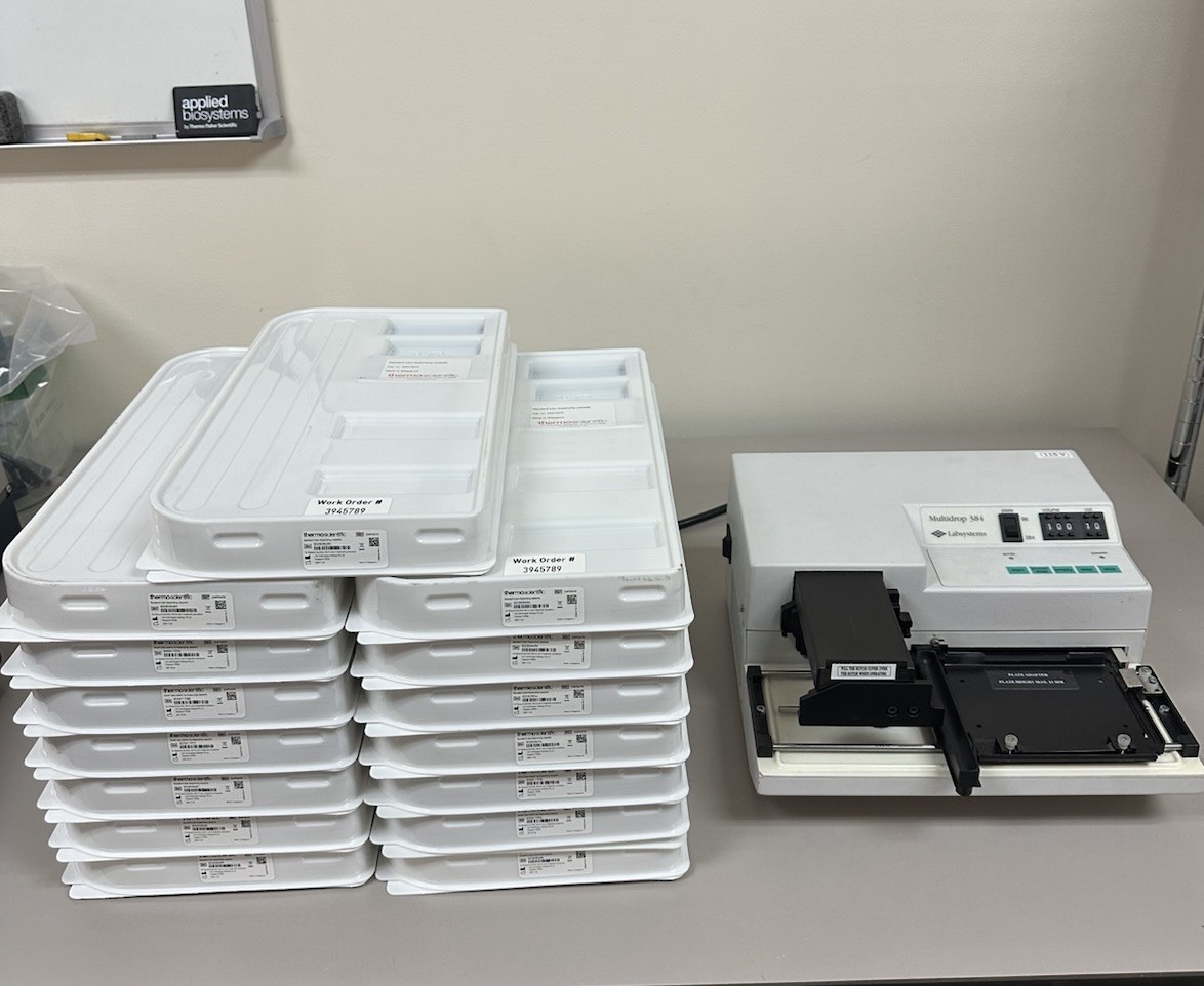 Labsystems Multidrop Microplate Dispenser with 15 Thermo Scientific Cassettes