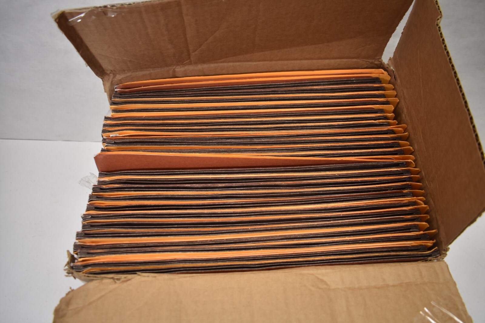 Lot of 50 Filing Envelopes Tri Cut Peach Manila Folders 9-1/2″ x 15″ Organizer