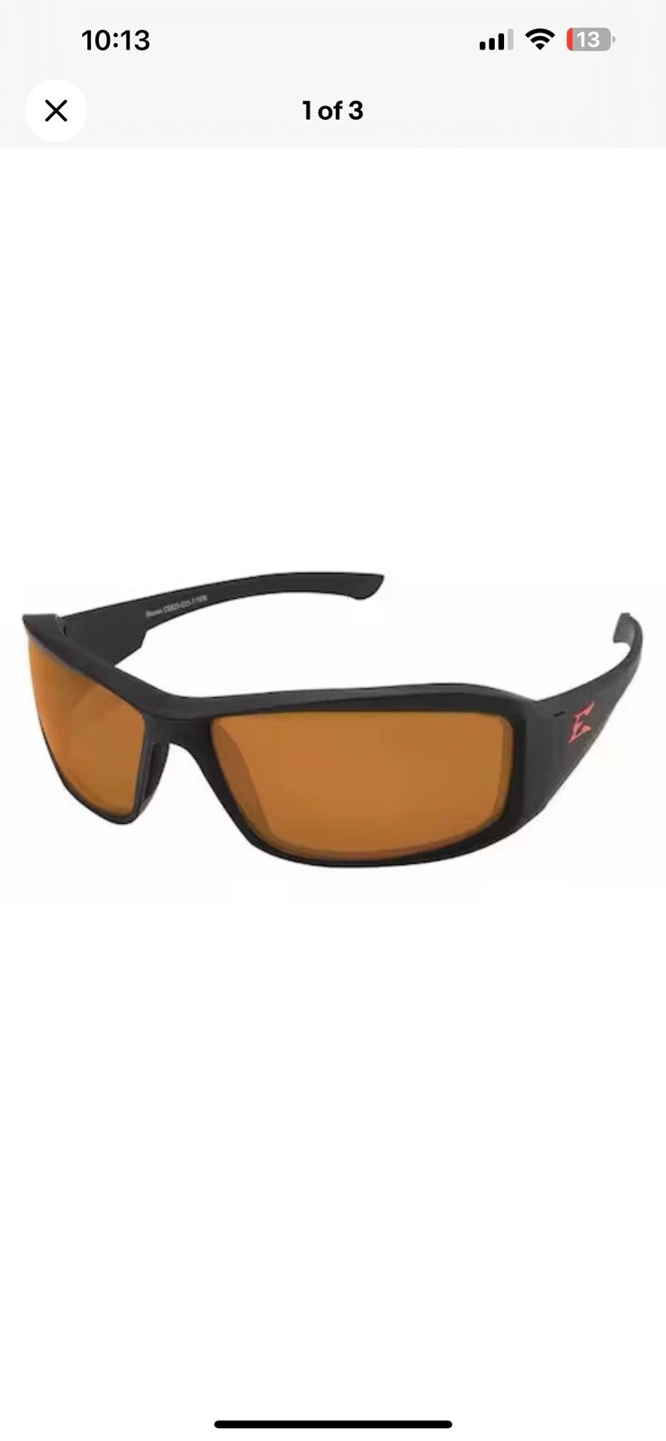 Edge Eyewear Txb235 Brazeau Torque Safety Glasses Copper Lens Red E NIP