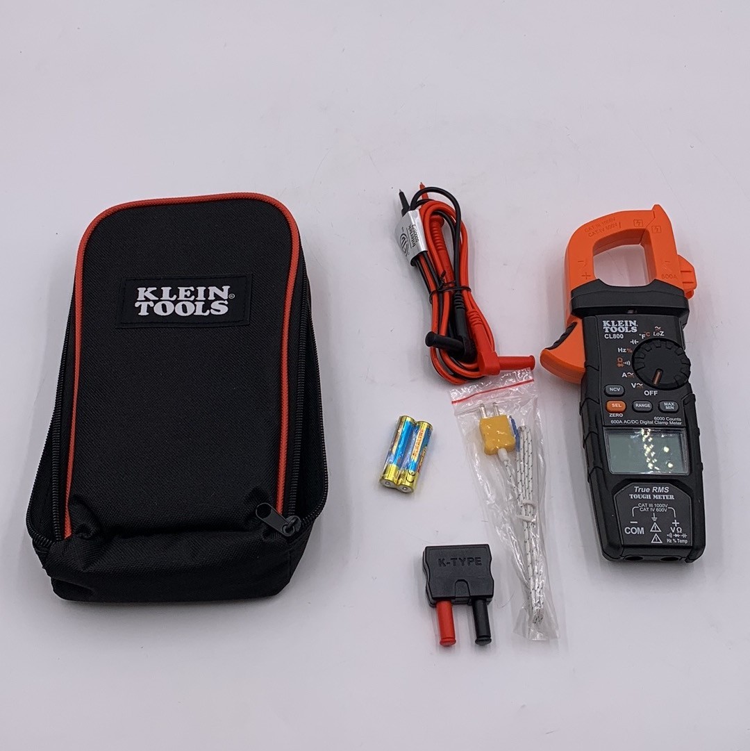 Klein Tools CL800 Digital Clamp Meter, Auto Ranging TRMS, AC/DC Volt/Current