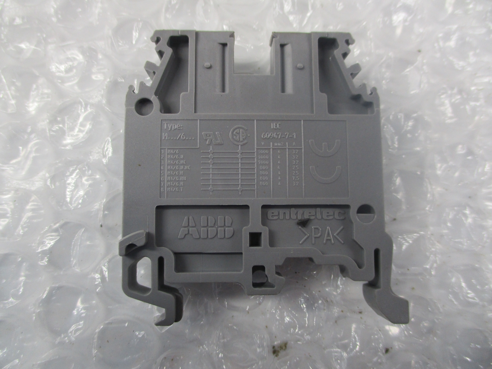 ABB ENTRELEC M…/6.. TERMINAL BLOCK GREY NSNP
