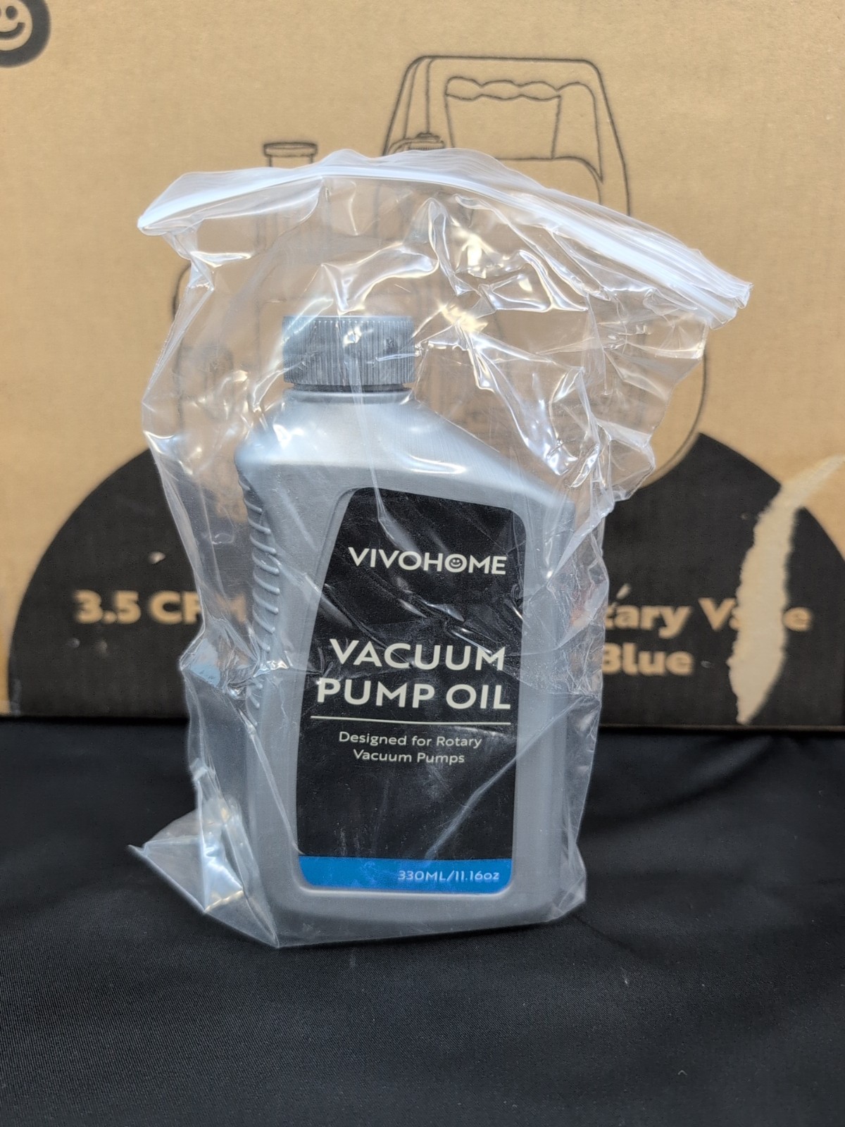 VivoHome 110V 1/4 HP 3.5 CFM Single Stage Rotary Vane Air Vacuum Pump Oil Bottle