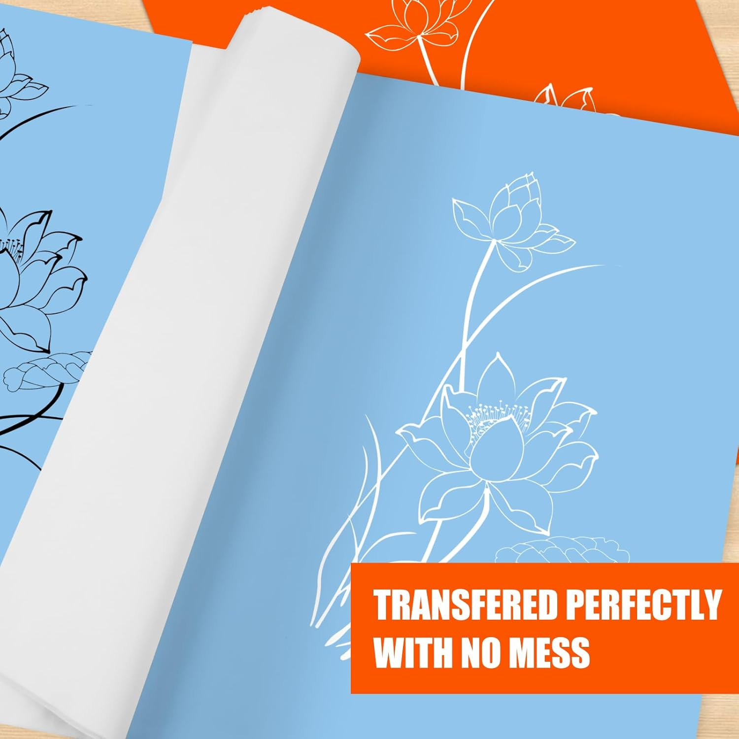 200 Sheets White Carbon Transfer PaperGraphite Tracing Paper with Embossing Styl