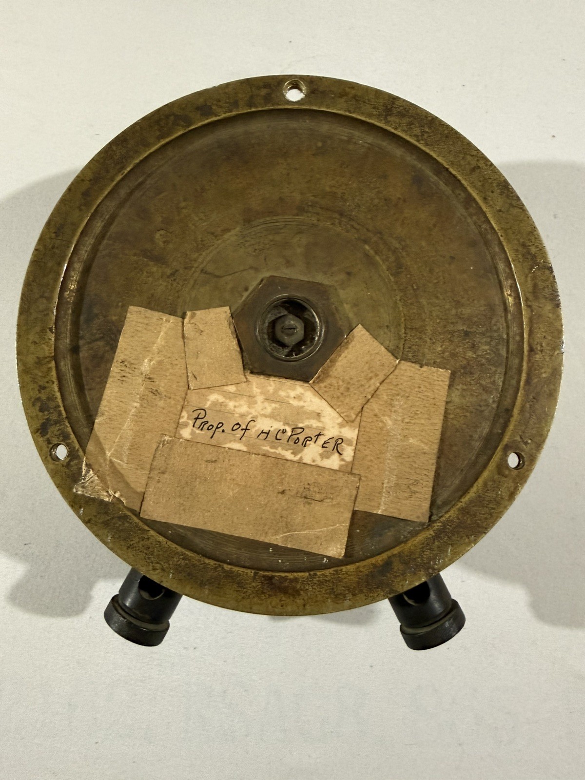 Antique Norton Ammeter No. 1615 – Brass Industrial Electrical Gauge CT