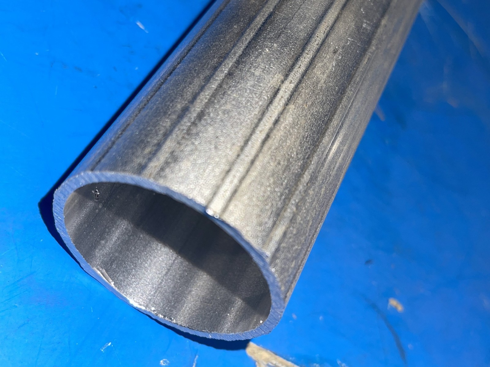 Aluminum Round Ridged Tubing 1-3/4″ x 36″- Long x .080″ Wall– 1.750″ OD Tube