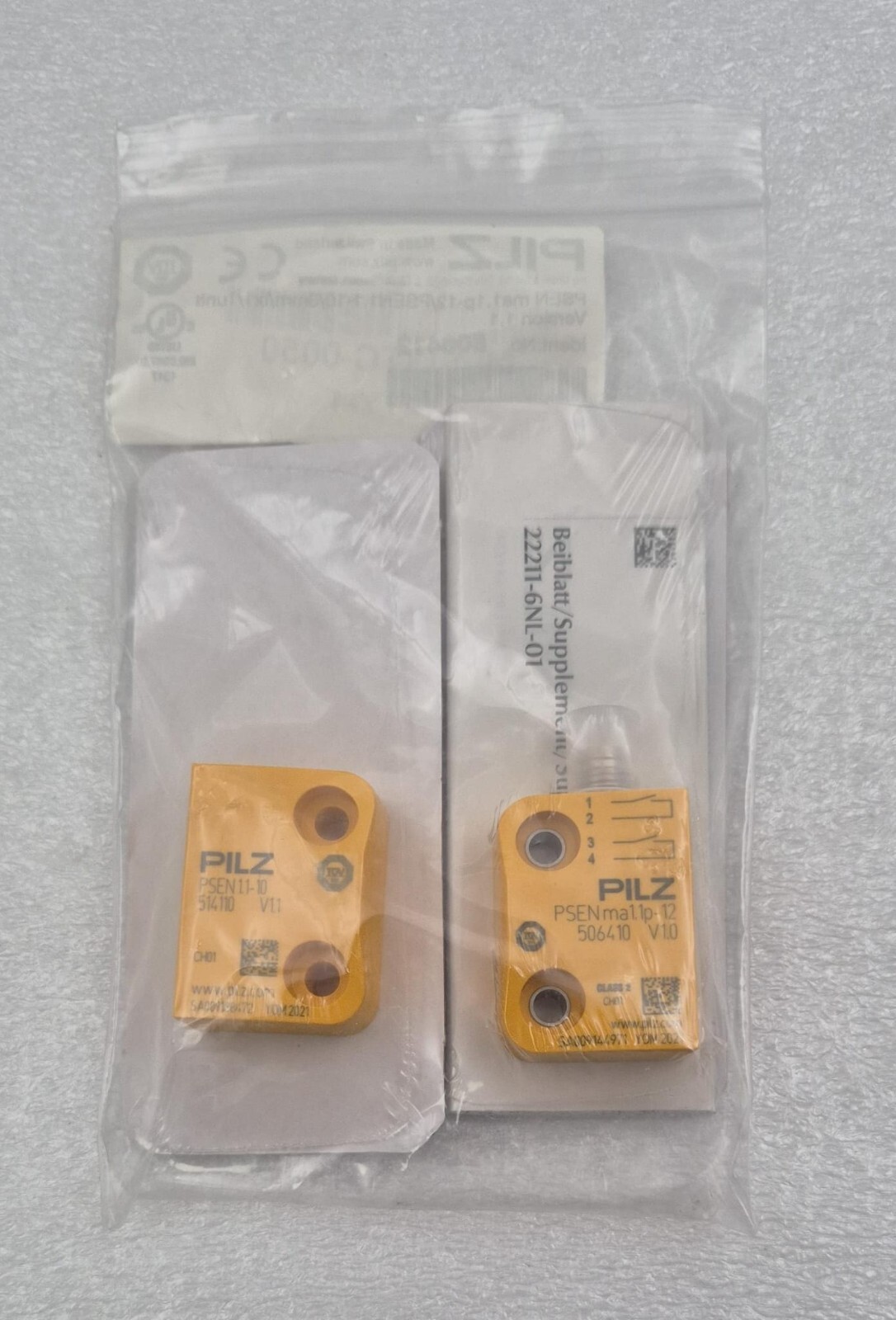 *NEW* PILZ Safety switch 506412 ( 506410 + 514110 ) PSEN ma1.1p-12 & PSEN 1.1-10