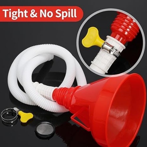 Wide Mouth Oil Funnel with 100cm Long Hose Universal Fuel F Number of Items: 1