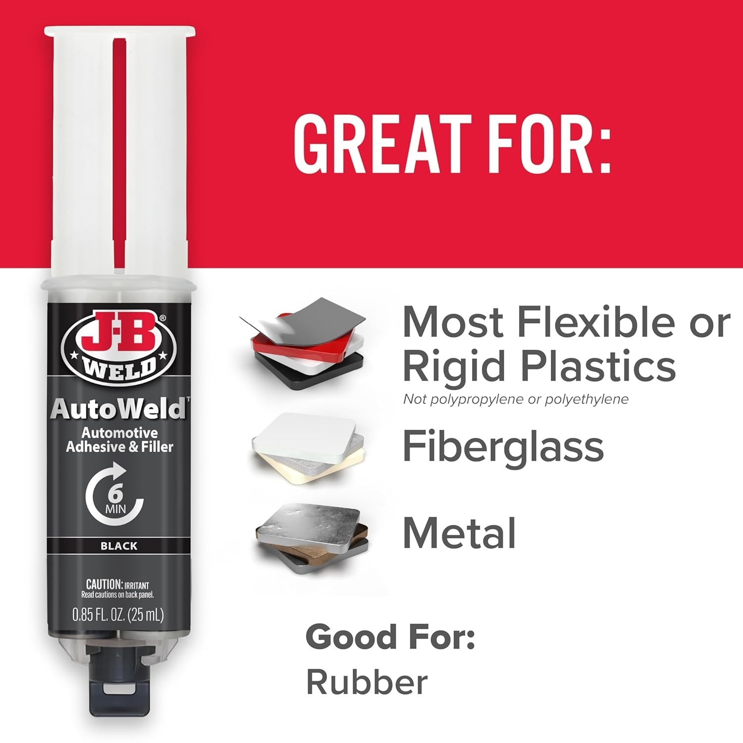 25ml Black AutoWeld Fast Drying Epoxy for Craft and Auto Repair Projects