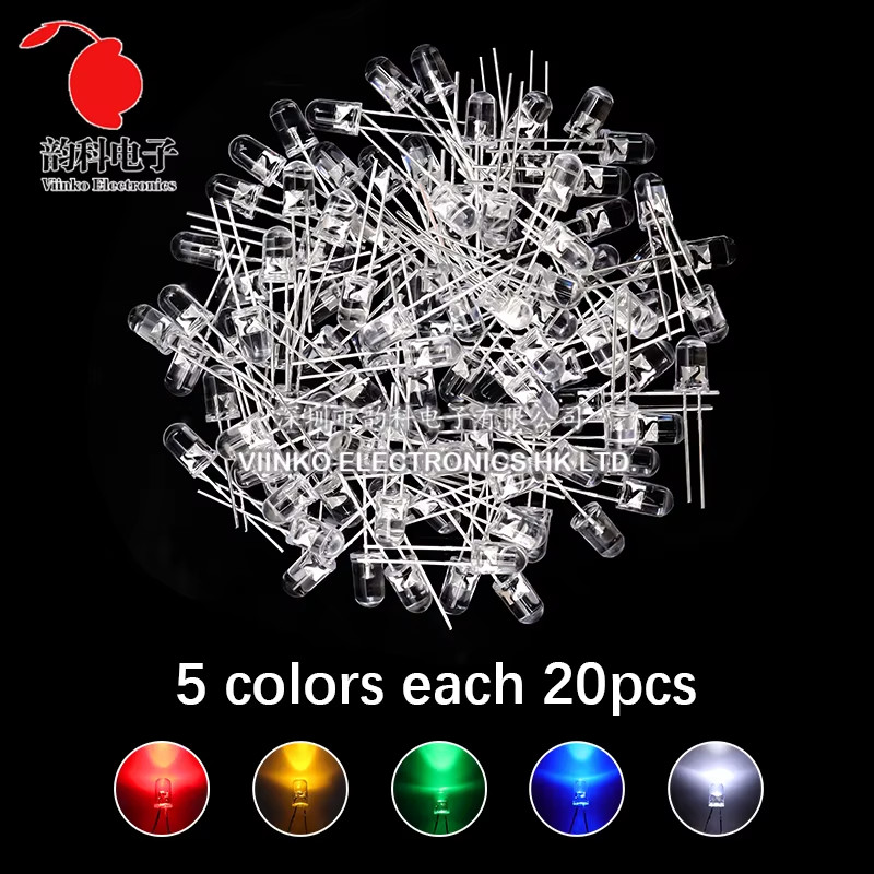 3MM 5MM Light Emitting Diodes Electronics Kit Box F3 F5 LED Diode Assorted Kit W