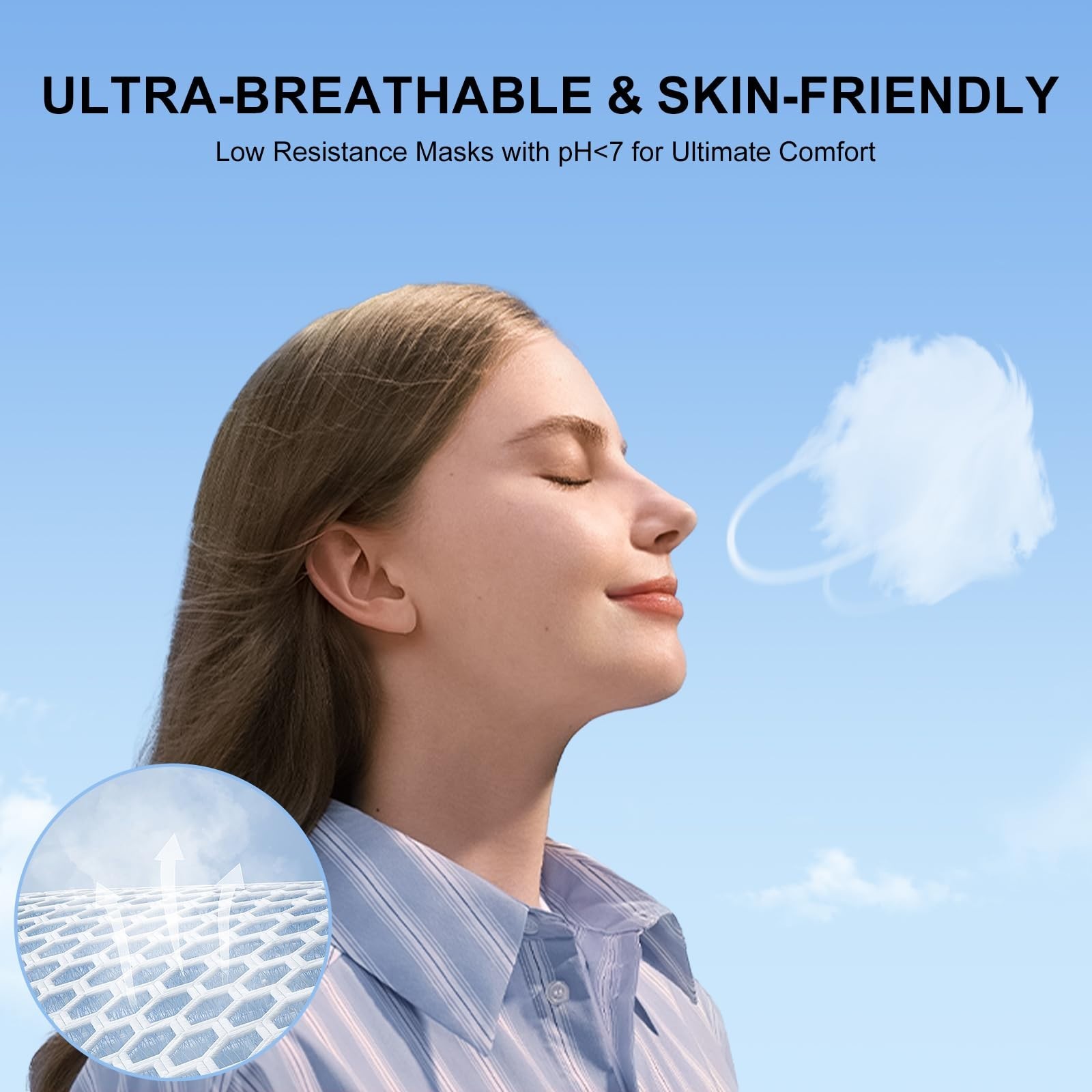 100 Pack KN95 Face Masks – 5-Layer Breathable Safety Masks for Adults, 10 Colors