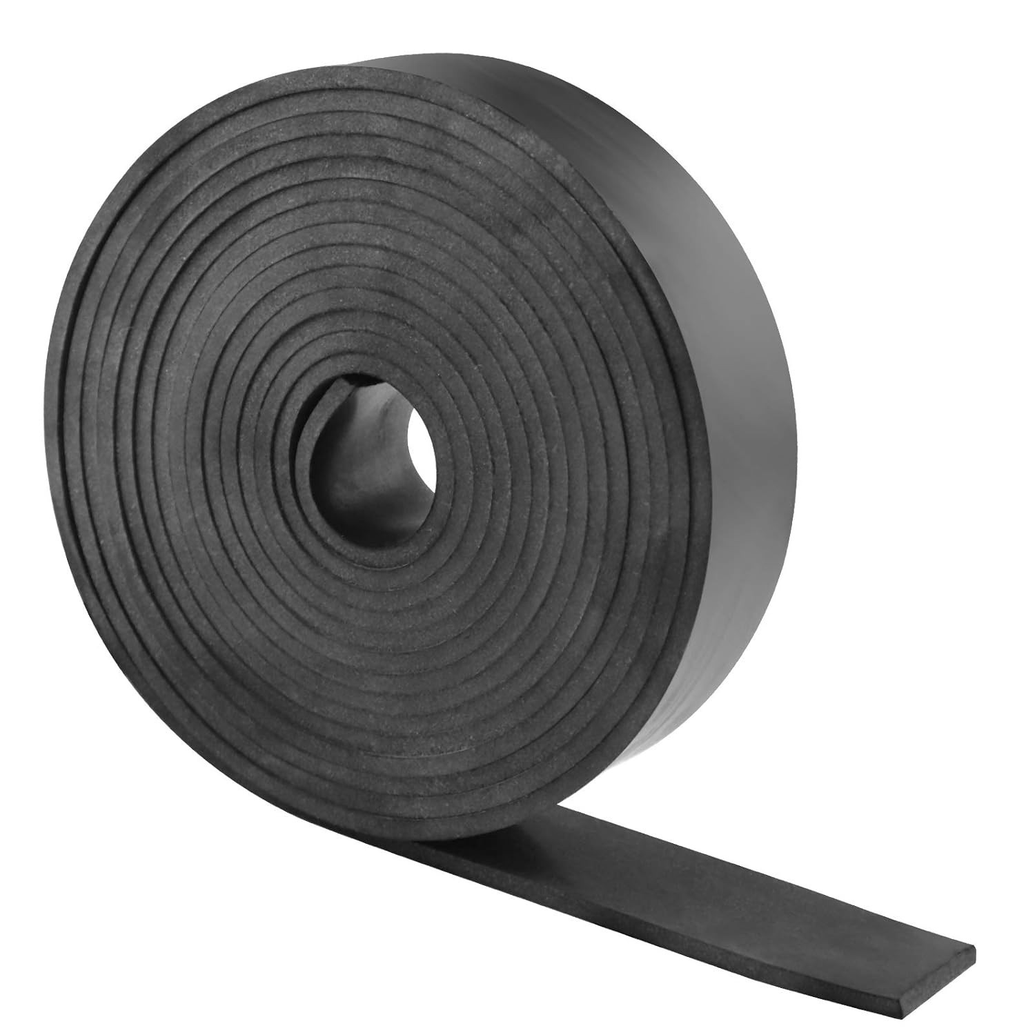 Neoprene Rubber Strip 1in x 1/8in x 10Ft Solid Gasket Seal Black