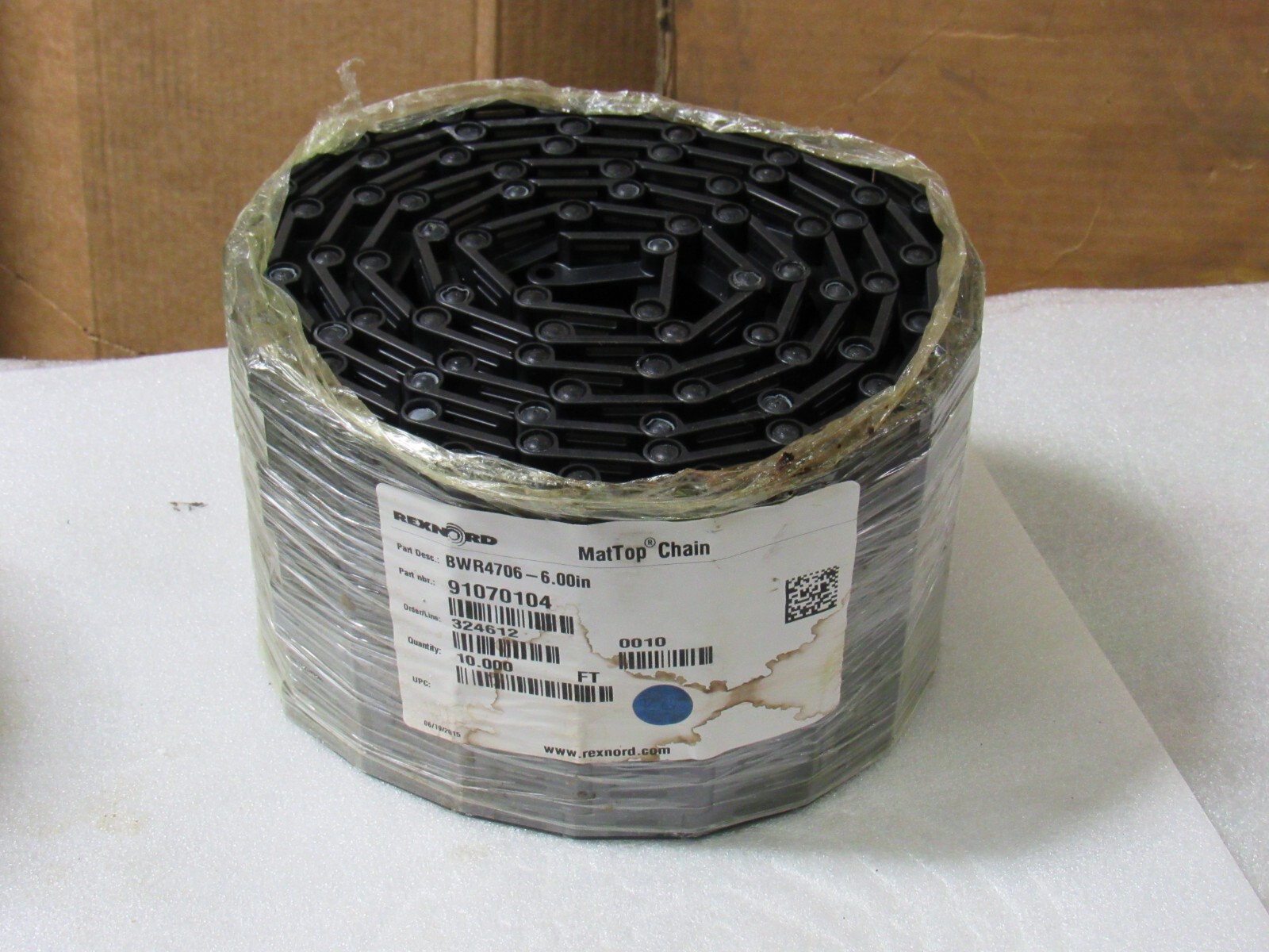 NEW REXNORD MAT TOP CHAIN BWR4706-6.00IN 91070104 6″W 10FT