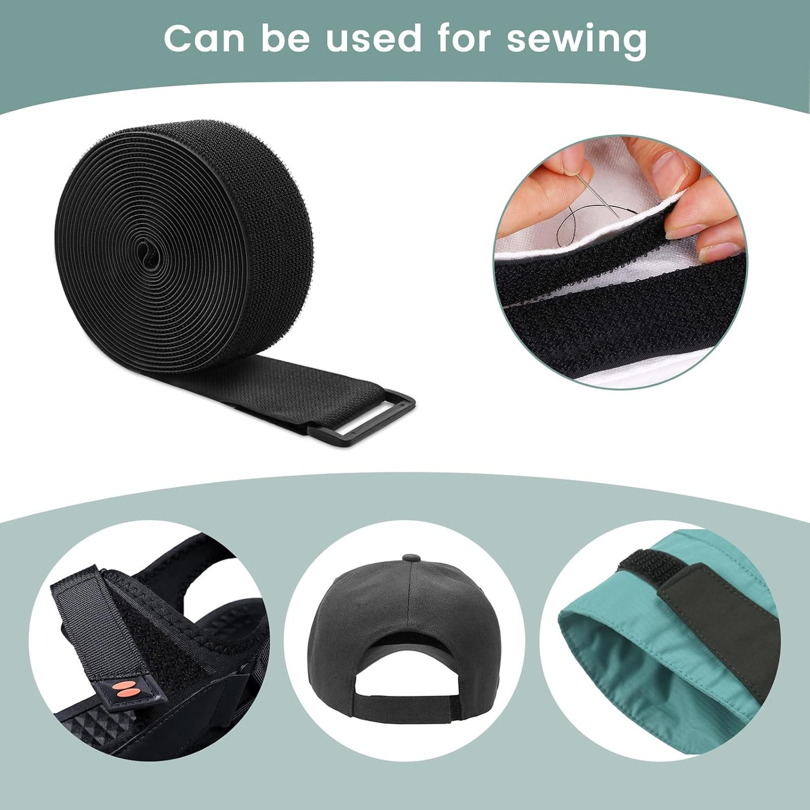 Heavy Duty Nylon Cinch Straps 1.5In x 16Ft with 20 Buckles Reusable Cable Ties