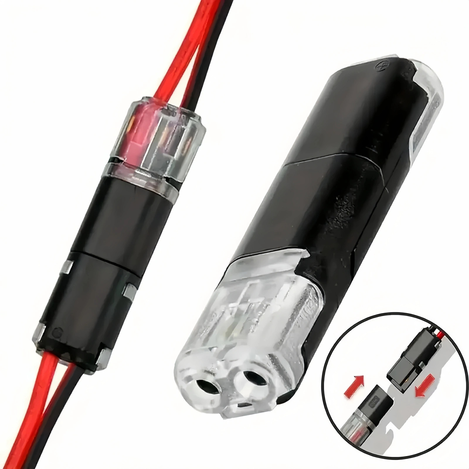 50 pcs Double-Wire Plug-in Connector Led Light Strip Fast Connectors with 2Pin