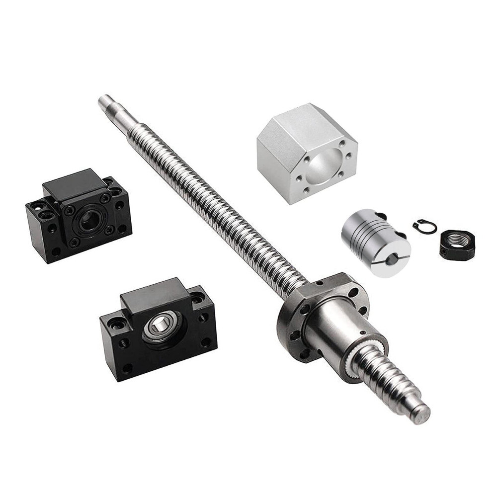 SFU1605 Ball Screw 250-2000mm Ballscrew+BK/BF12+Nut Housing+6.35*10mm Coupler