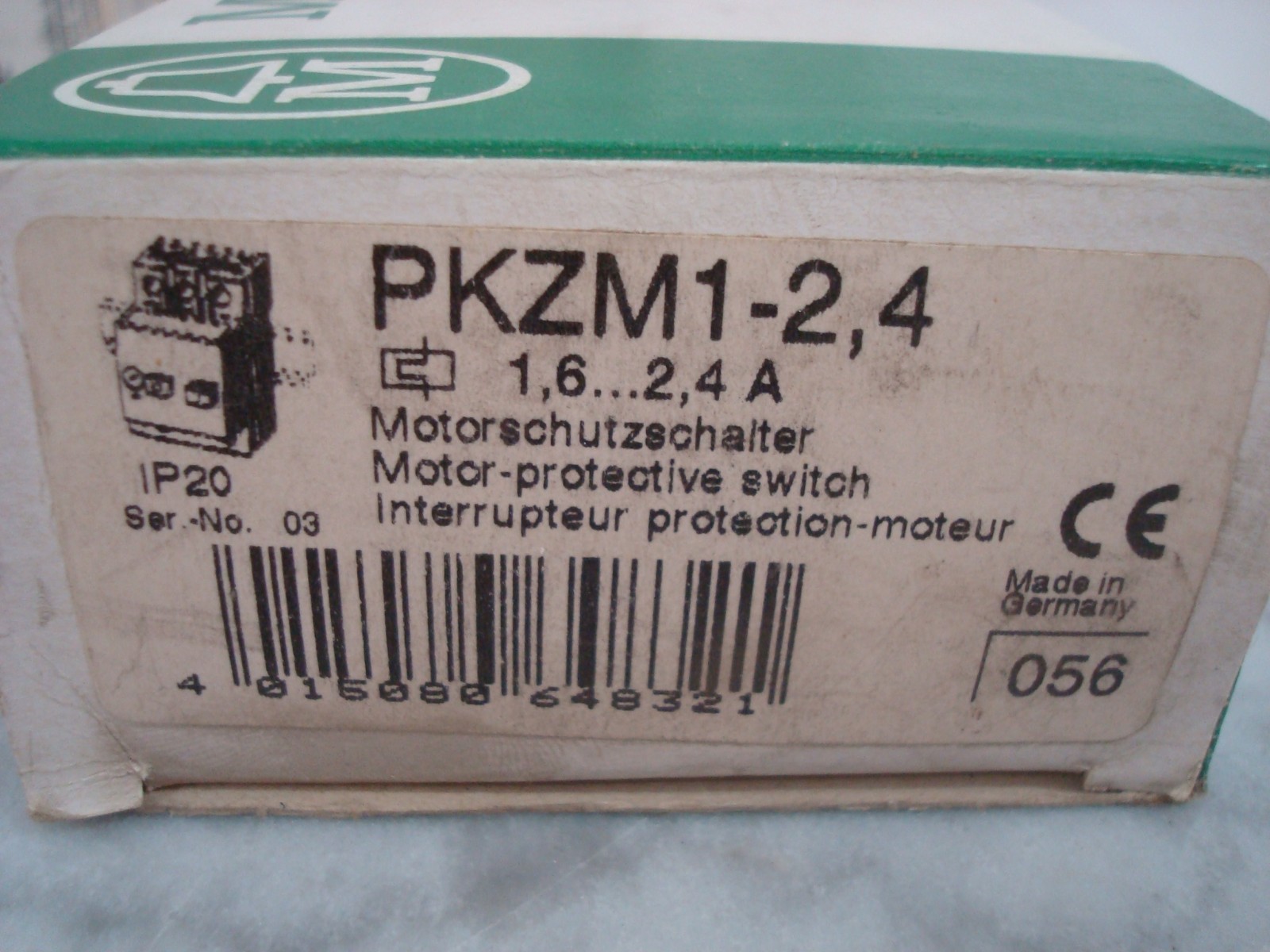 New In Box MOELLER PKZM1-2.4A PKZM1-2,4A Circuit Breaker Motor