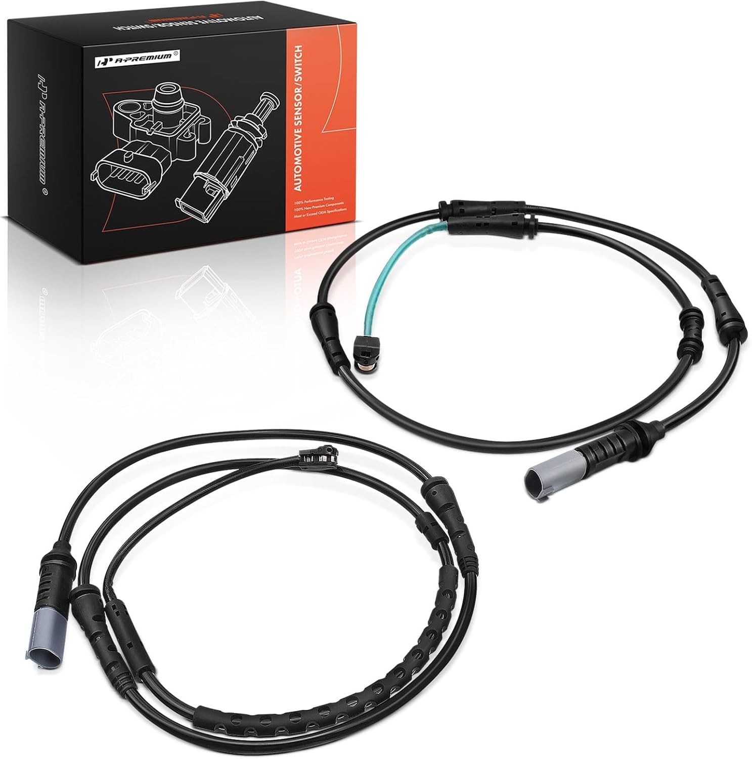Front and Rear Disc Brake Pad Wear Sensors BMW 528I, 535D, 535I, 550I, 640I 2pcs