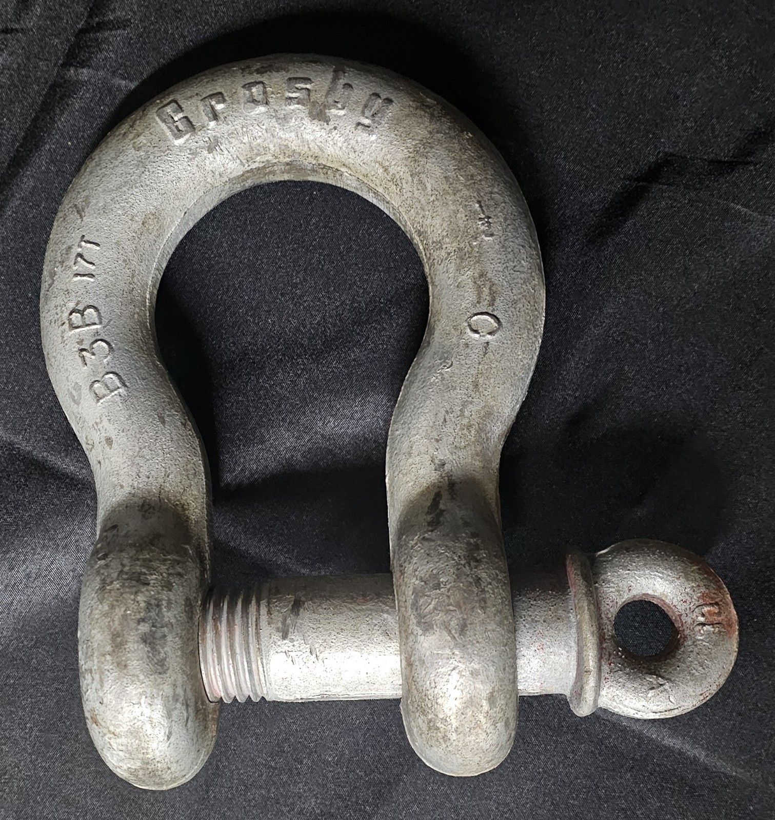 CROSBY 17 Ton Galvanized B3B 17T Shackle Clevis Rigging Lifting 1.5″ Treaded Pin