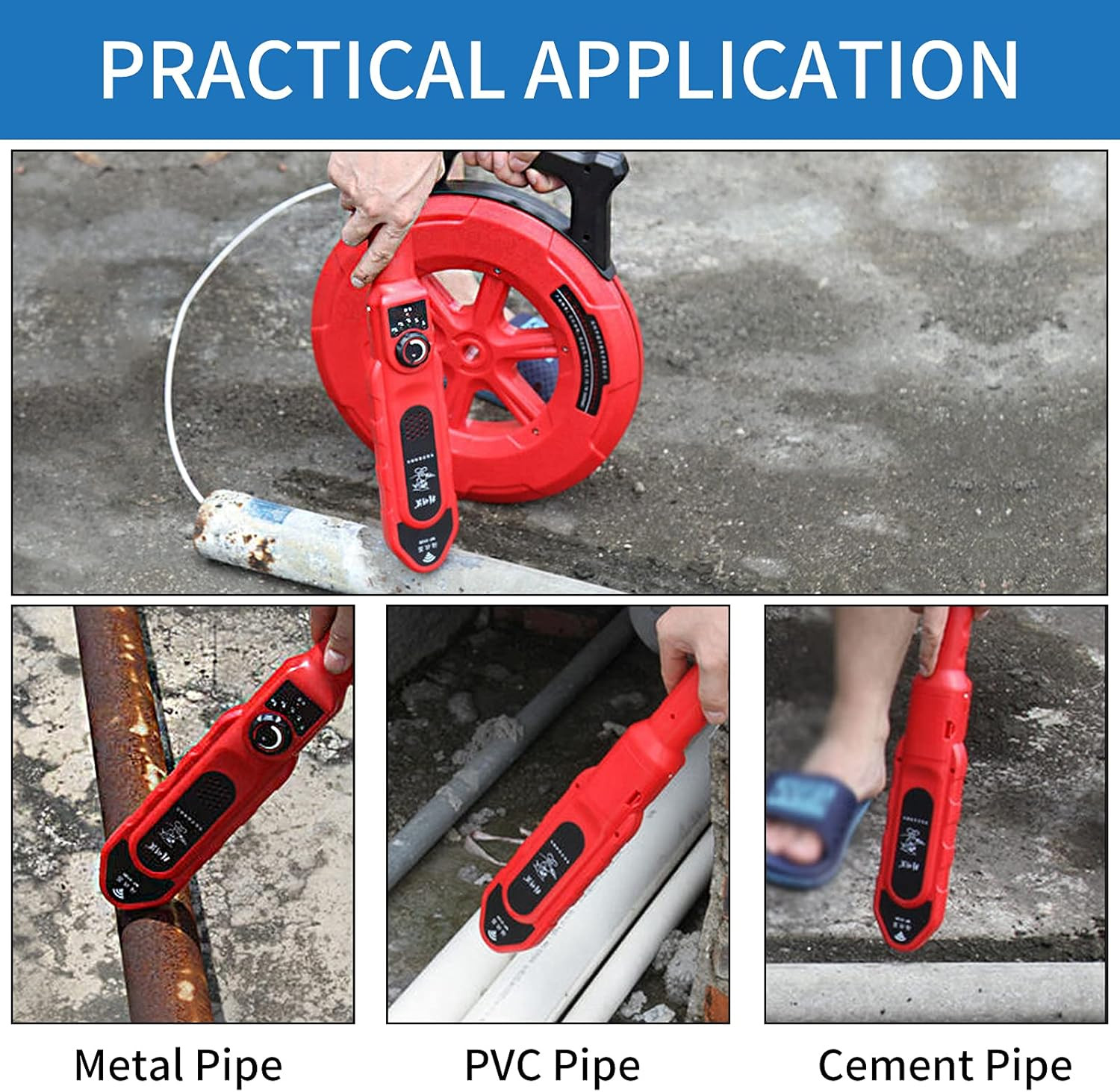 Pipe Blockage Detector Locators-Sensor – Water Pipe Wall Scanner 30M Pipeline De