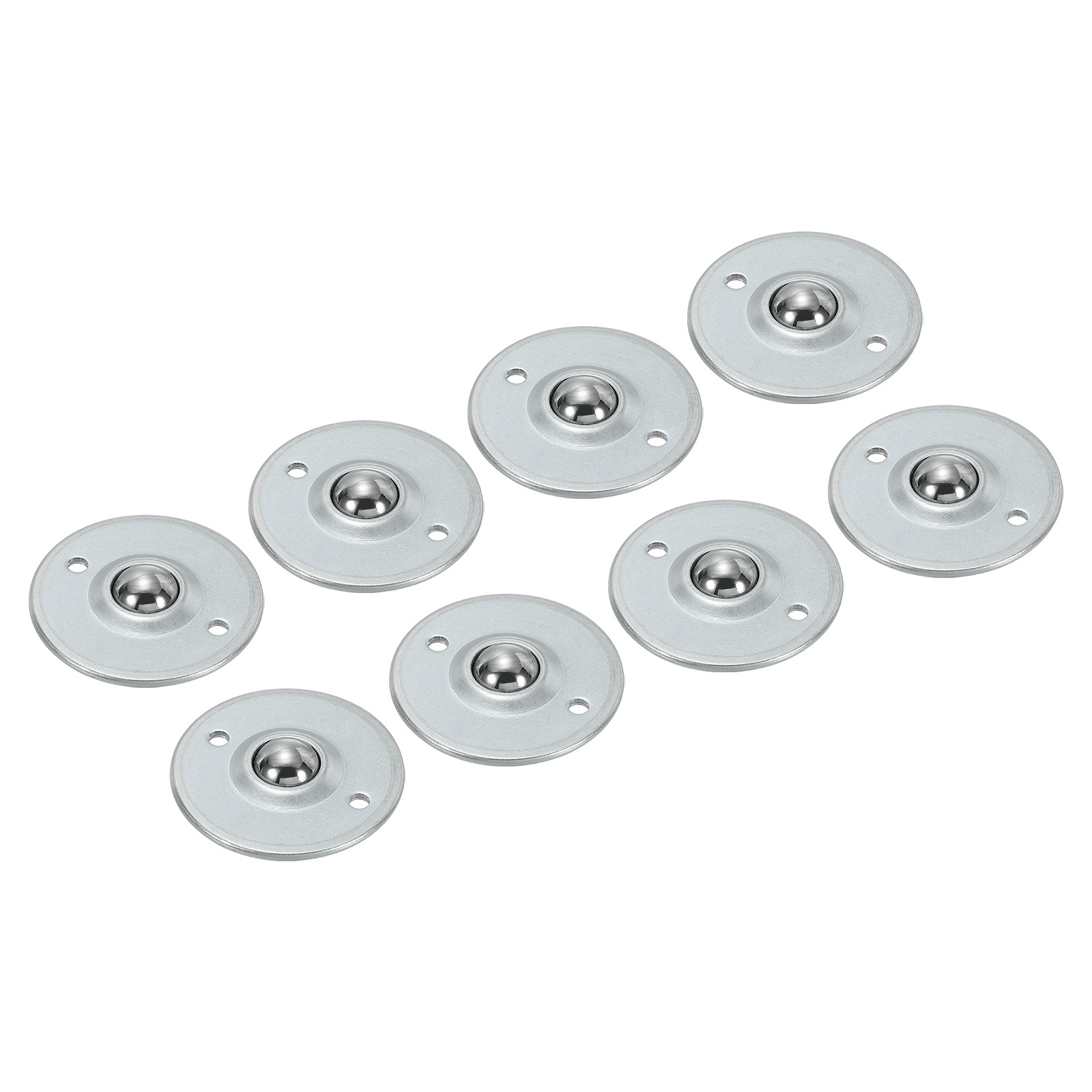 8pcs 1/2″ 15lbs Disc Flange Mounted Carbon Steel Roller Ball Transfer Bearing