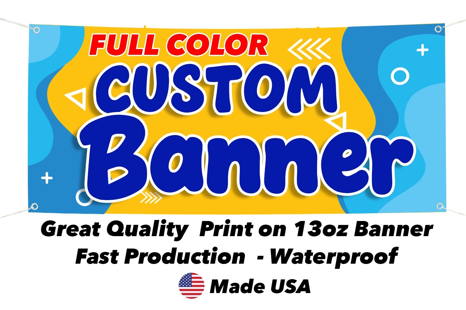 Full Custom Vinyl Banners 13 oz $$$$ per sq/ft High Quality FREE SHIPPING